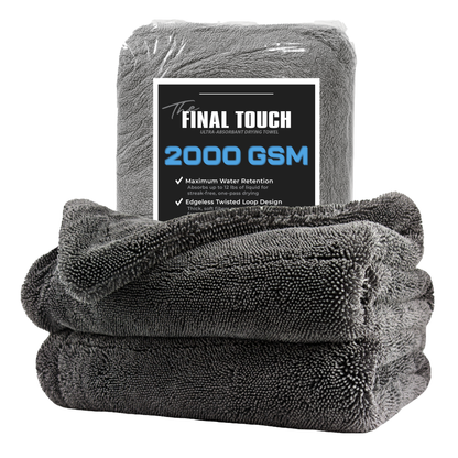 'The Final Touch' 2000 GSM Premium Twisted Loop Microfiber Drying Towel